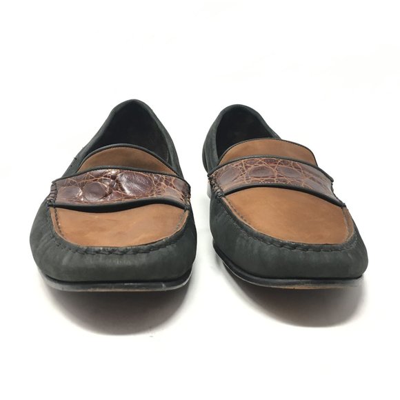 Bragano Cole Haan Loafers Shoes Sz 11.5 Brown Croc main image 9
